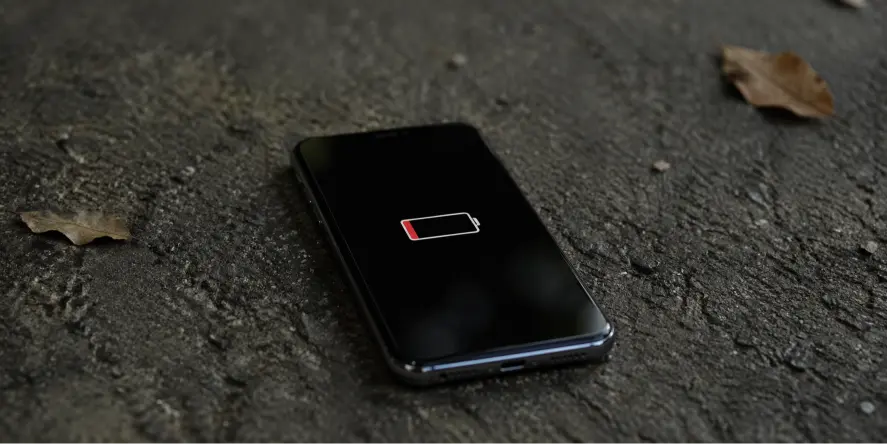 Low battery on rough ground